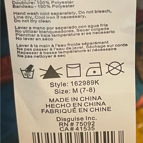 NWT Disney Snow White Costume for Kids Official Snow White Costume Outfit Size M - Picture 7 of 8